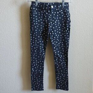 Bizfete Girls Size 10/12 Long Pants Gray Sparkle Stars 95 Cotton/5 Spandex
